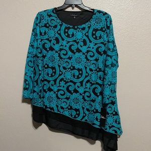 Turquoise dress blouse
